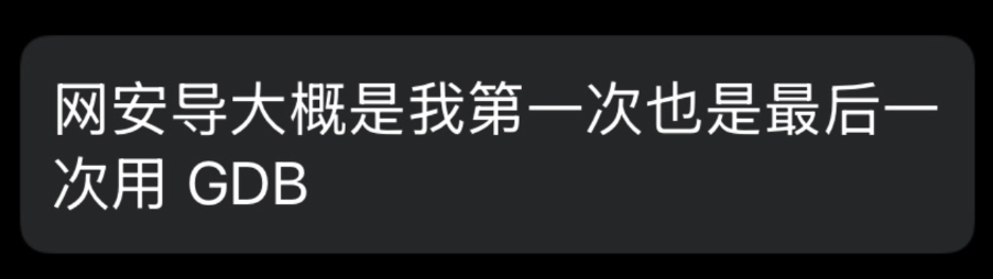 最后一次GDB
